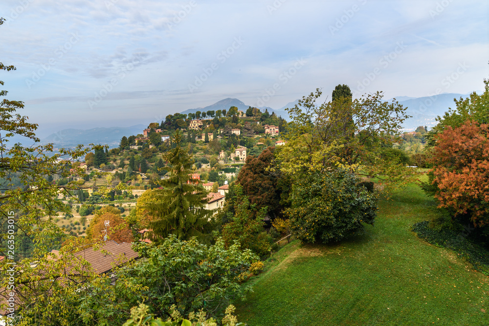 View from top of San Vigilio castle. Bergamo. Italy View from top of San Vigilio castle. Bergamo. Italy