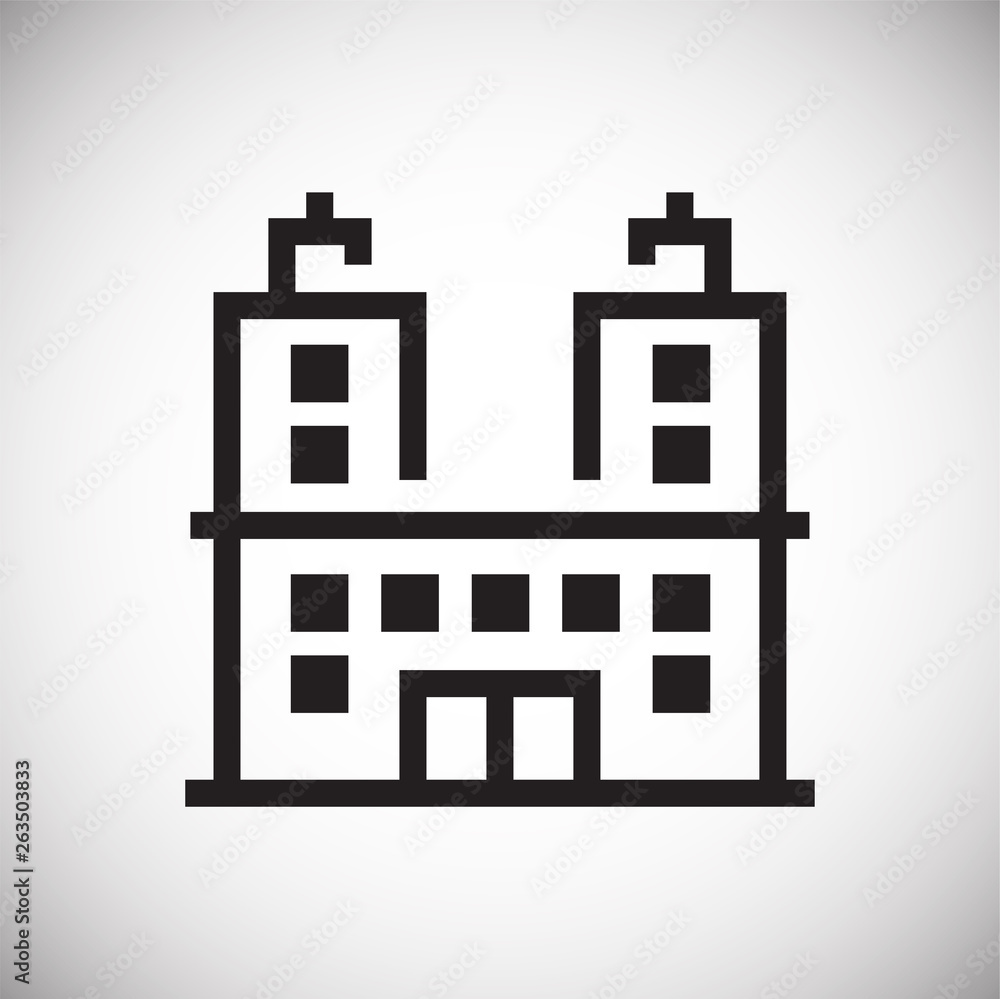 Building line icon on background for graphic and web design. Simple vector sign. Internet concept symbol for website button or mobile app. Building line icon on background for graphic and web design. Simple vector sign. Internet concept symbol for website button or mobile app.