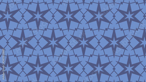 Blue Seamless Stars Pattern Background