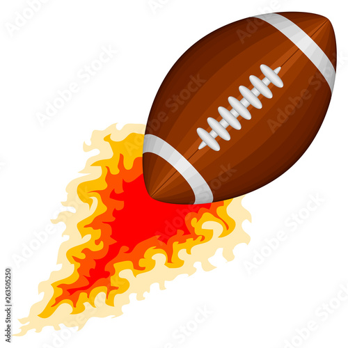 American football ball image. Vector illustration design
