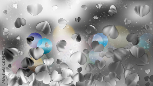Grey Valentines Day Background Graphic