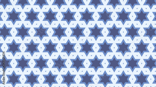 Blue Seamless Stars Background Pattern