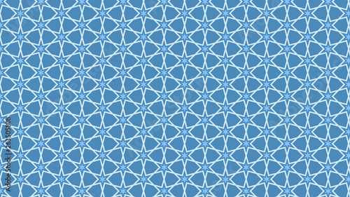 Blue Seamless Stars Pattern Background Vector