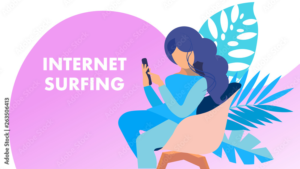 Internet Surfing Searching Vector Banner Concept