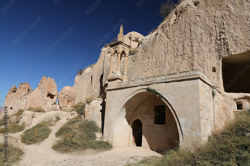 Zelve Mosque in Zelve Valley, Cappadocia, Nevsehir, Turkey