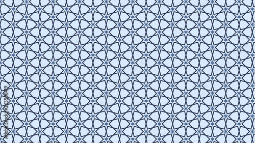 Blue Seamless Star Background Pattern