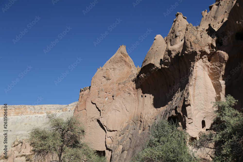 Fototapeta premium Rock Formations in Zelve Valley, Cappadocia, Nevsehir, Turkey
