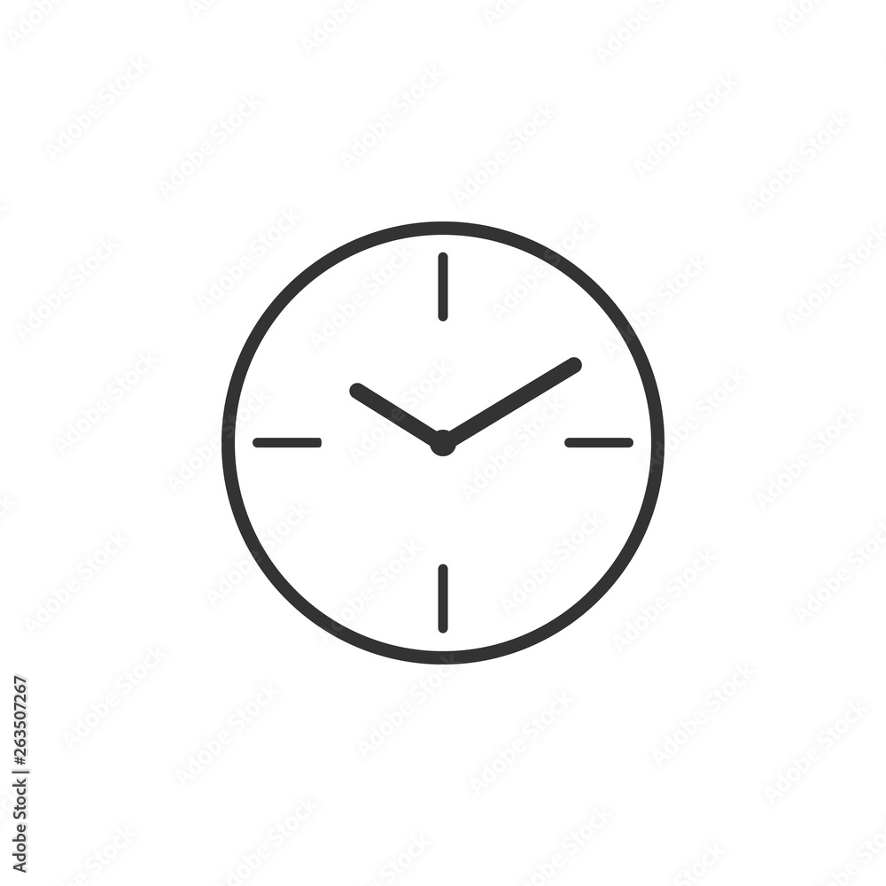 Clock icon isolated. Flat design. Vector Illustration Clock icon isolated. Flat design. Vector Illustration
