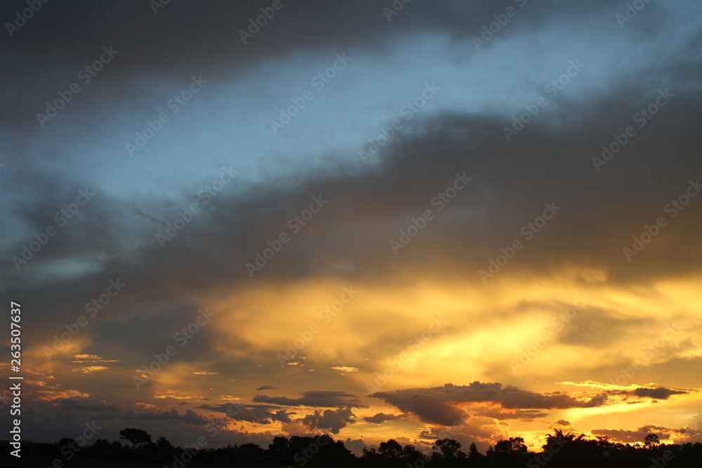Fototapeta premium sky with clouds and sun