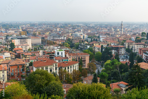 View of Bergamo from Sant Andrea platform. Italy