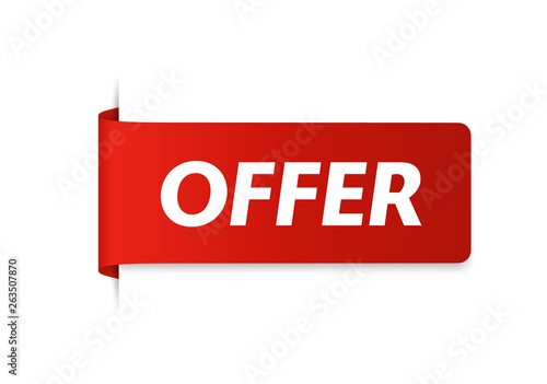 Offer tag. Vector illustration. 