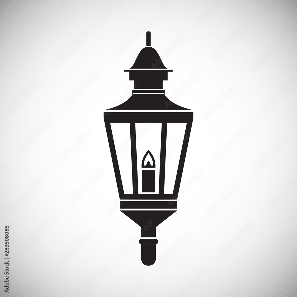 Lantern icon on background for graphic and web design. Simple vector sign. Internet concept symbol for website button or mobile app.
