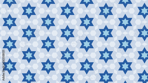 Blue Seamless Stars Pattern