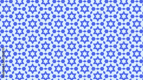 Blue Seamless Stars Background Pattern