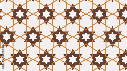 Brown Stars Pattern Background