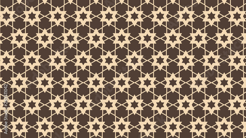Brown Seamless Stars Pattern Background Graphic