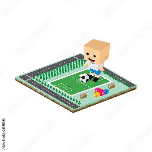 soccer league player cartoon