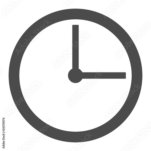 Clock with arrows flat style vector icon. Wall clock outline vector eps10