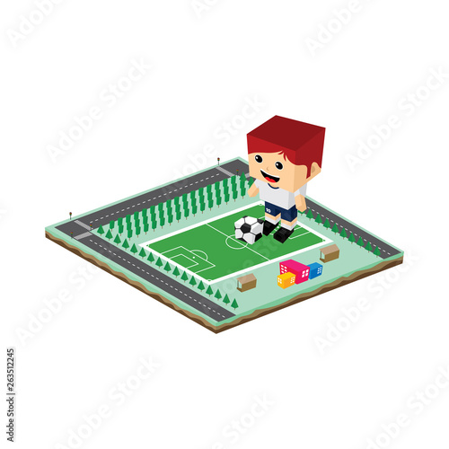 soccer league player cartoon