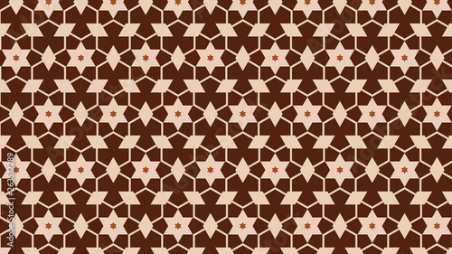 Brown Seamless Stars Background Pattern