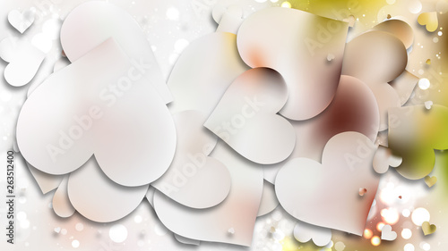 Light Color Heart Background Illustrator