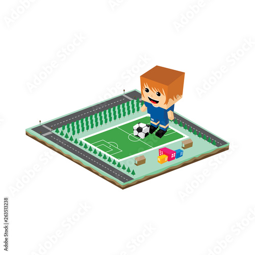 soccer league player cartoon