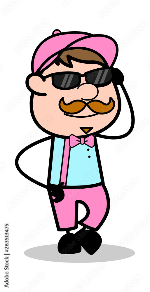 Cool Lifestyle - Retro Delivery Man Vendor Vector Illustration Cool Lifestyle - Retro Delivery Man Vendor Vector Illustration