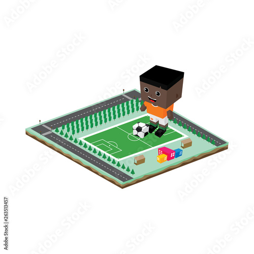 soccer league player cartoon