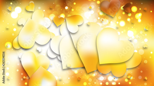 Light Orange Valentines Background Illustration