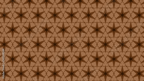 Brown Seamless Stars Pattern Background
