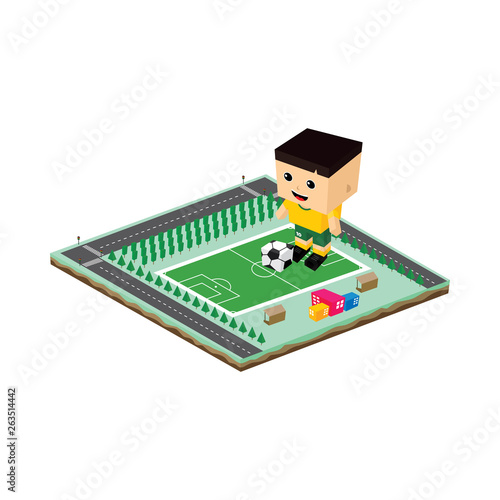 soccer league player cartoon