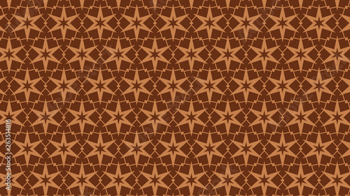 Brown Seamless Star Pattern Illustration
