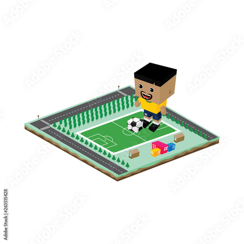 soccer league player cartoon