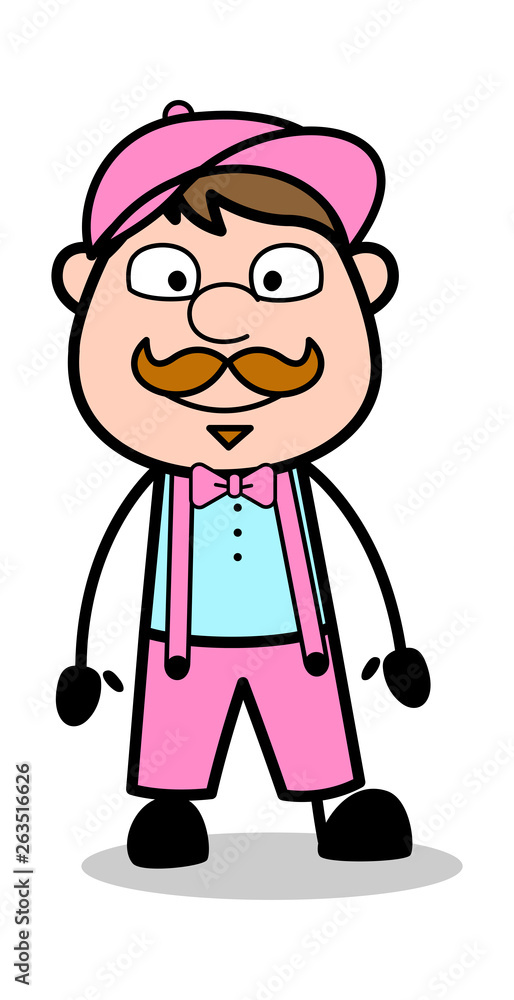 Hopeful - Retro Delivery Man Vendor Vector Illustration