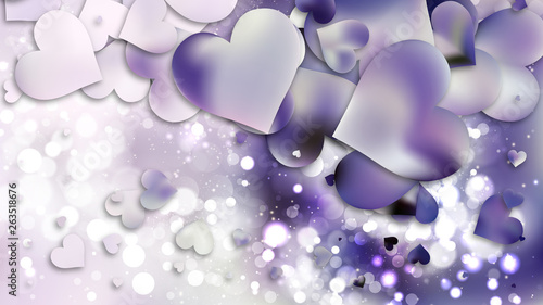 Light Purple Heart Wallpaper Background Illustration