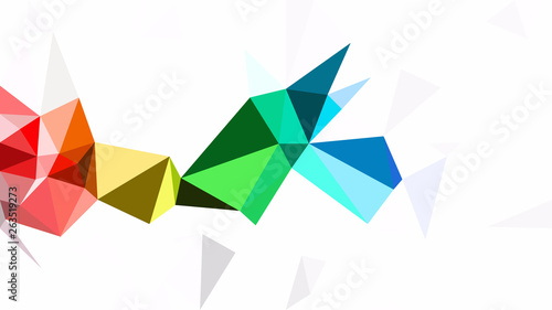 Colorful Polygon Triangle Background Vector Image