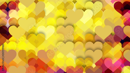 Orange Love Background Vector Image