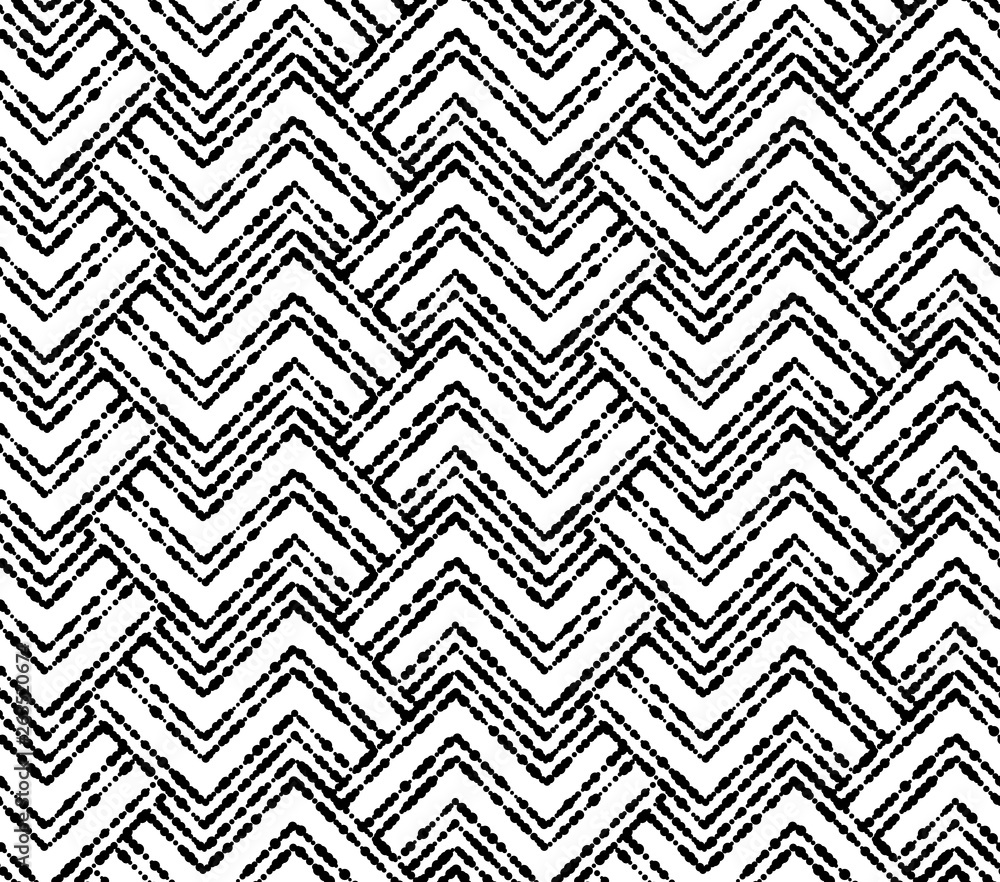 Abstract geometric pattern with stripes, lines. Seamless vector background. White and black ornament. Simple lattice graphic design