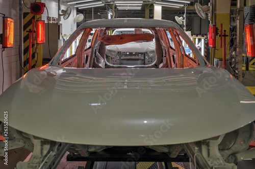 Wallpaper Mural Production line of automobile plant, painting shop Torontodigital.ca