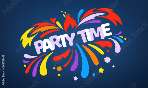 Lets party concept. Vector illustration