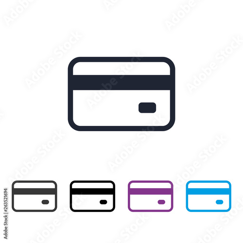 Credit card icon vector eps10. Bank credit card vector sign.