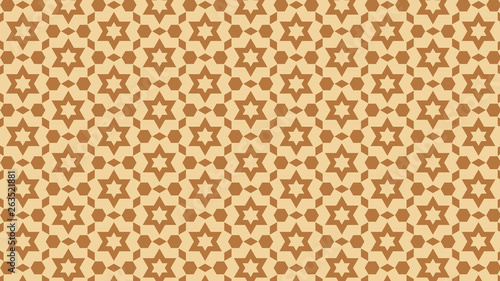 Brown Seamless Stars Pattern Background Graphic