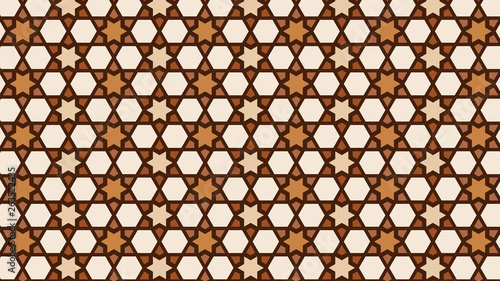 Brown Star Background Pattern