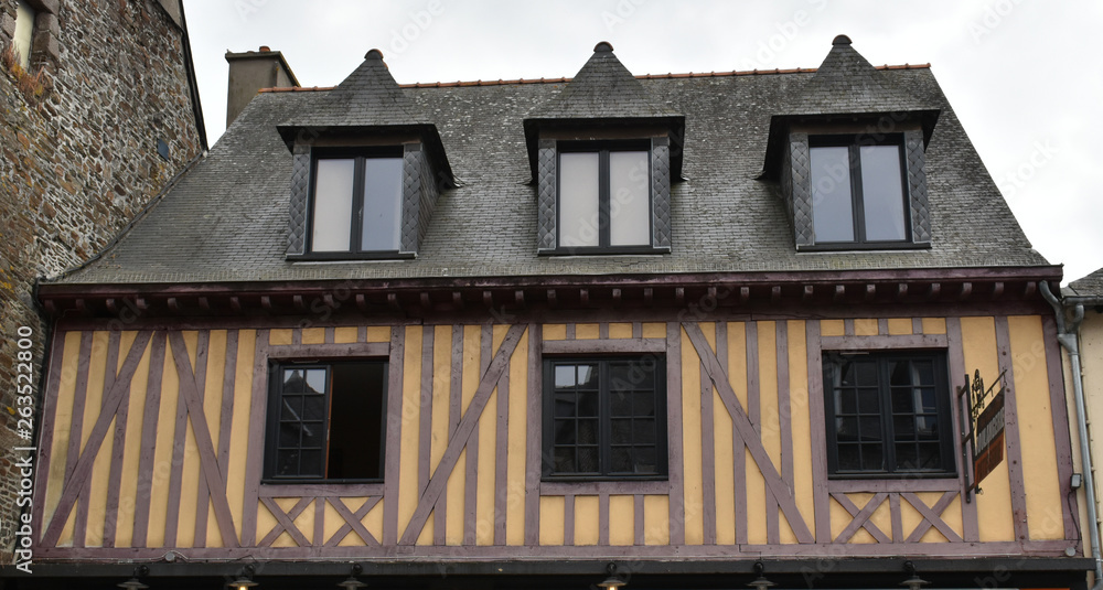 Maison à colombage dans la ville de Dol de Bretagne