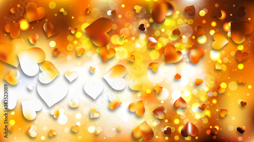 Orange Valentines Day Background