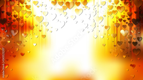 Orange Valentine Background