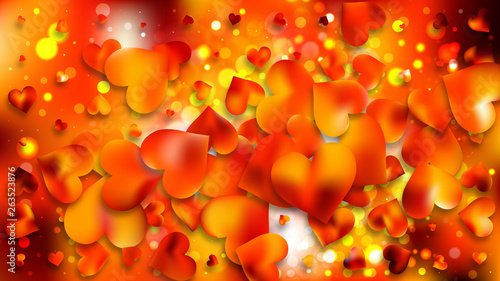 Orange Valentine Background Graphic