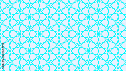 Cyan Stars Pattern Vector