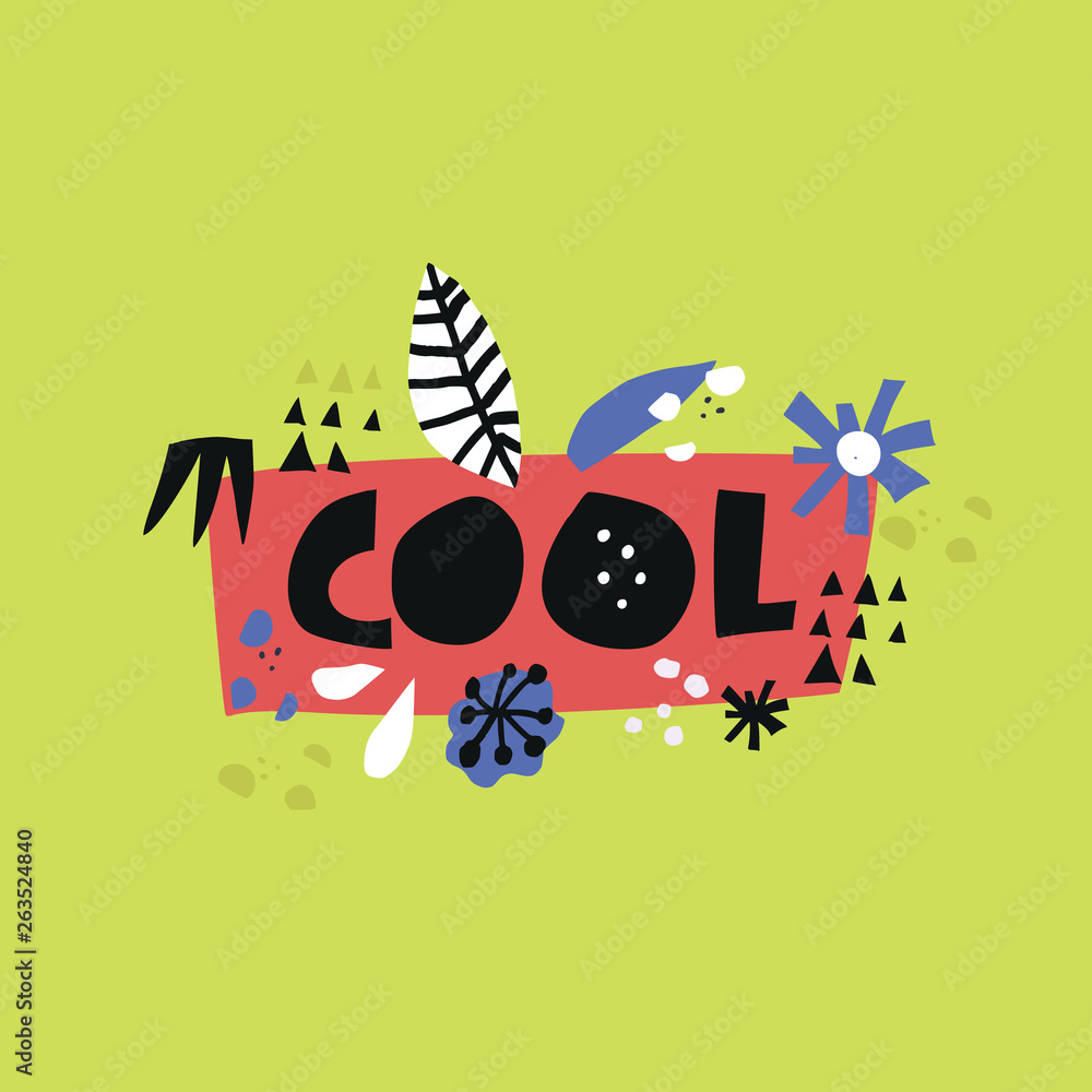 Cool flat hand drawn lettering Cool flat hand drawn lettering