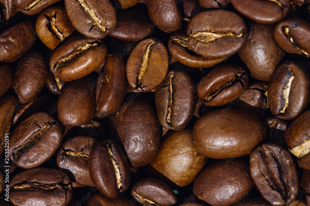 roasted coffee beans closeup roasted coffee beans closeup